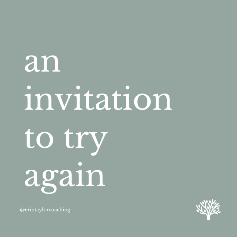 An Invitation to Try Again